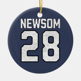 Adorno De Cerámica Gavin Newsom 2028 Presidente Número 28