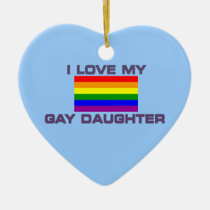 Adorno De Cerámica Gay Lesbiana AMO A MI HIJA GAY