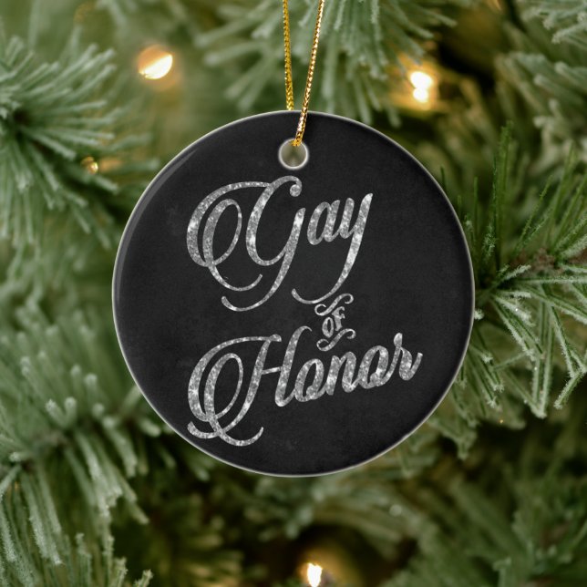 Adorno De Cerámica Gay of Honor | Keepsake, Personalizado del Partido (Árbol)