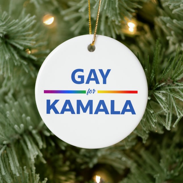 Adorno De Cerámica Gay para Kamala Harris (Árbol)