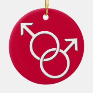 Adorno De Cerámica Gay Pride Ornament Gay Men's Love Decoration Gifts