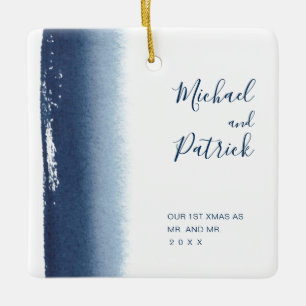 Adorno De Cerámica Gay Recién Se Casó Nuestra Primera Navidad