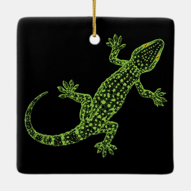 Adorno De Cerámica Gecko (Reverso)