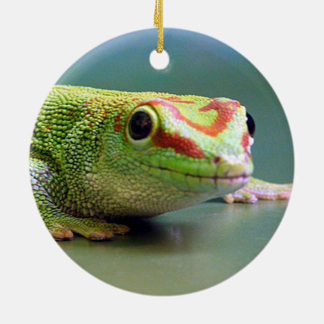 Adorno De Cerámica Gecko del día (Atrás)