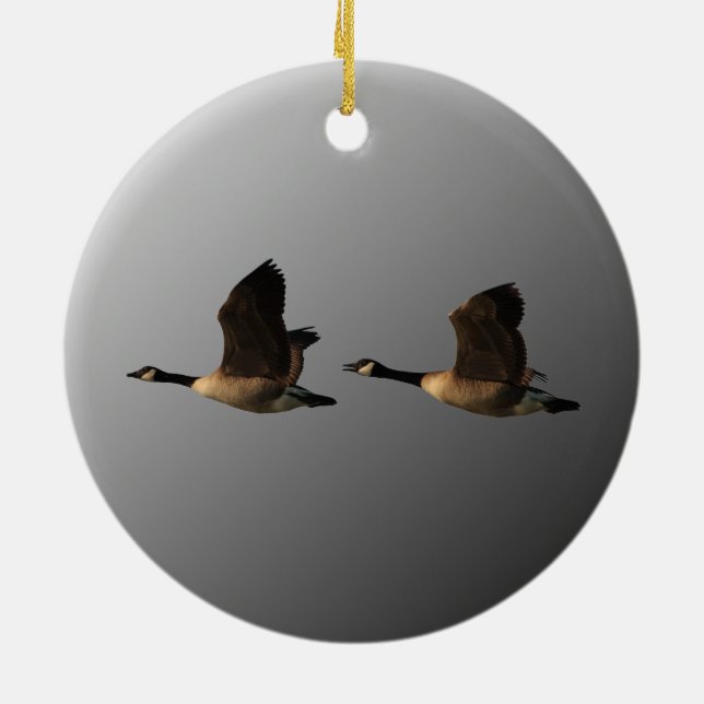 Adorno De Cerámica Geese volador (Atrás)