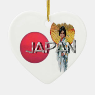 Adorno De Cerámica Geisha Ornament