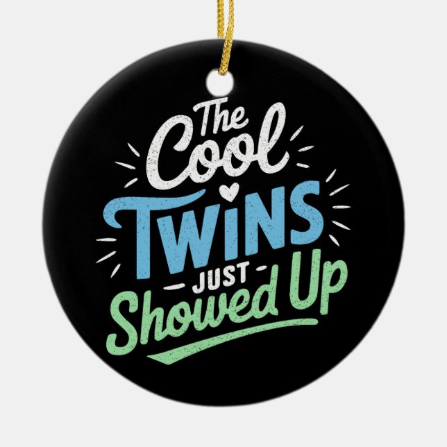 Adorno De Cerámica Gemelos gemelos Guay (Frente)