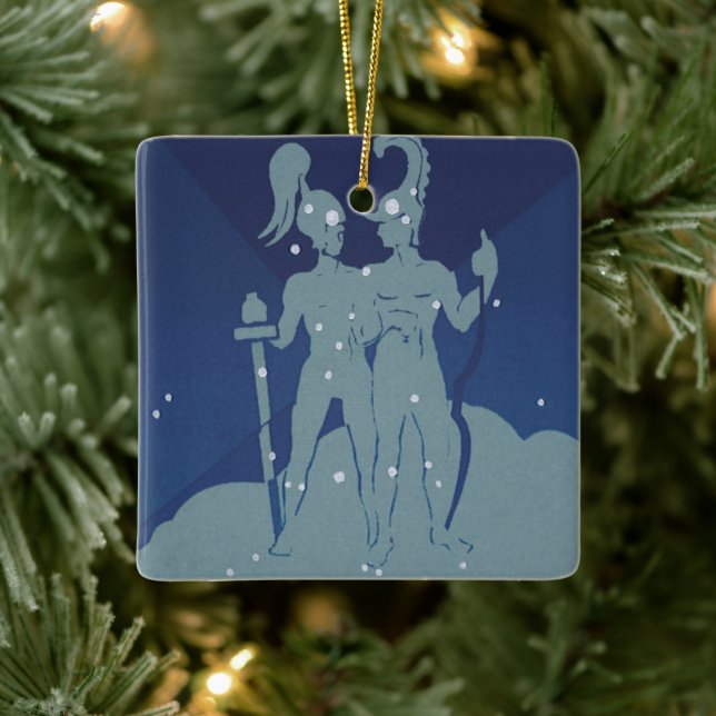 Adorno De Cerámica Gemini Constelación Twin Constellation Astrología  (Árbol)