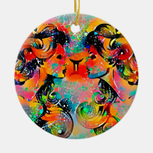 Adorno De Cerámica Géminis Tijuana