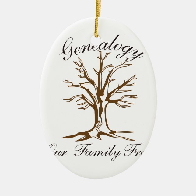 Adorno De Cerámica Genealogía (Frente)