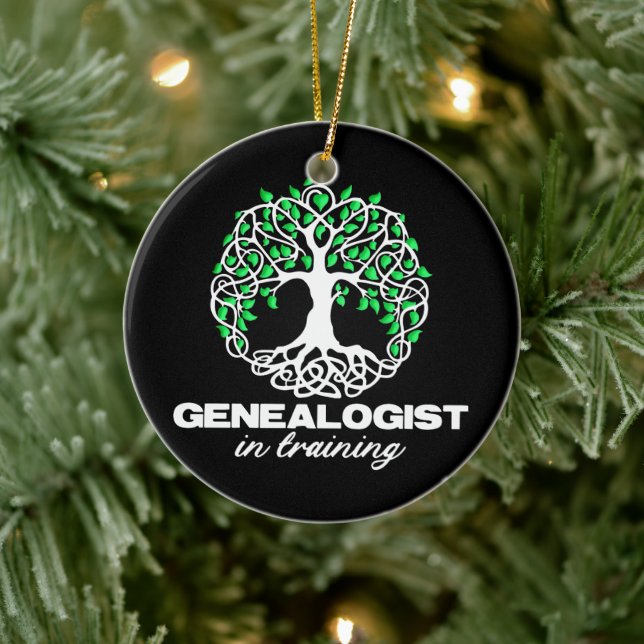 Adorno De Cerámica Genealógico En Entrenamiento Graciosos Regalos De  (Árbol)