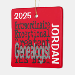 Adorno De Cerámica Genealogista Extraordinario PERSONALIZADO