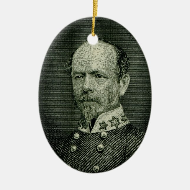 Adorno De Cerámica General Joseph E. Johnston (Frente)