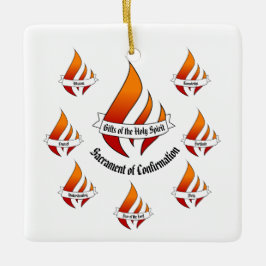 Adorno De Cerámica Generic Gifts of the Holy Spirit Confirmation