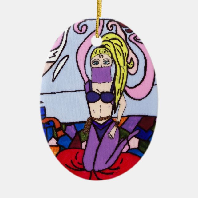 ADORNO DE CERÁMICA GENIOS EN UNA BOTELLA (Frente)