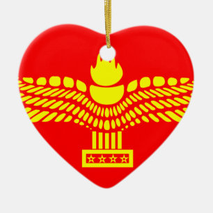 Adorno De Cerámica Gente aramea de Syriac, bandera de Siria