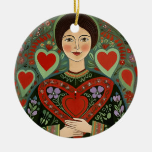 Adorno De Cerámica Gente de corazón abierto