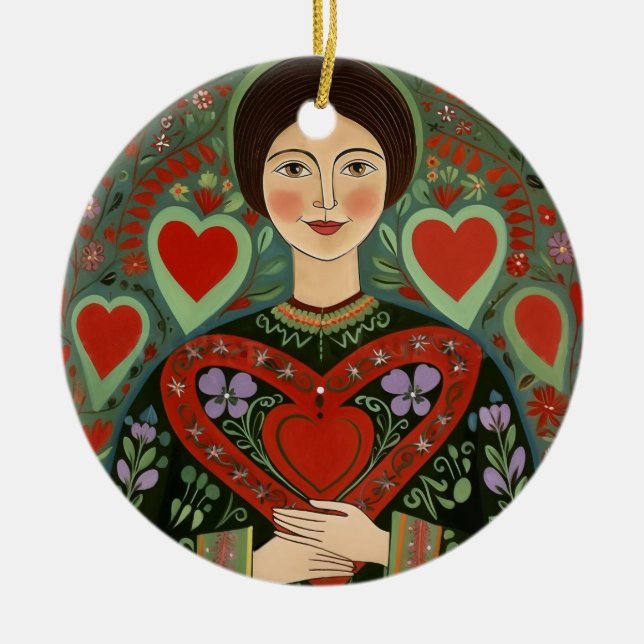 Adorno De Cerámica Gente de corazón abierto (Frente)