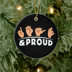 Adorno De Cerámica Gente Sorda Y Orgullosa Gente Sorda Rótulo De Orto