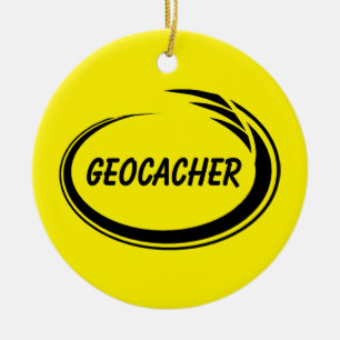 Adorno De Cerámica Geocacher Black Splash