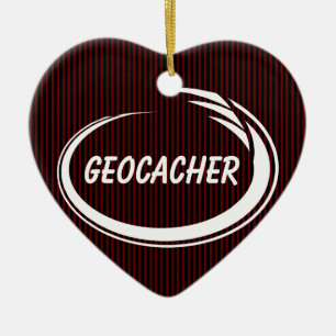 Adorno De Cerámica Geocacher Salpicadura Blanca