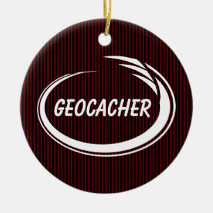 Adorno De Cerámica Geocacher White Splash
