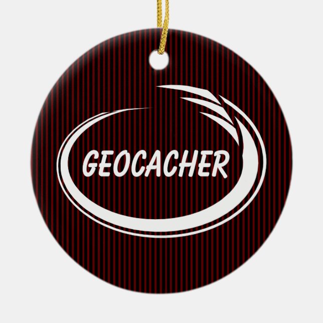 Adorno De Cerámica Geocacher White Splash (Frente)