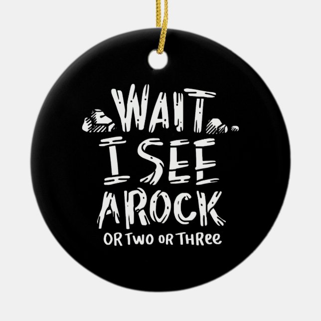 Adorno De Cerámica Geología - Veo una roca (Frente)