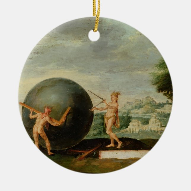 Adorno De Cerámica Geometría (Frente)