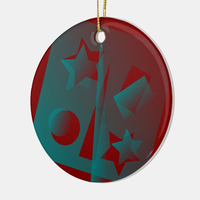 Adorno De Cerámica geometría retorcida (Izquierda)