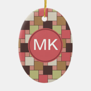 Adorno De Cerámica Geométrica del gabinete de especias