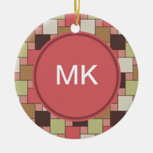 Adorno De Cerámica Geométrica del gabinete de especias