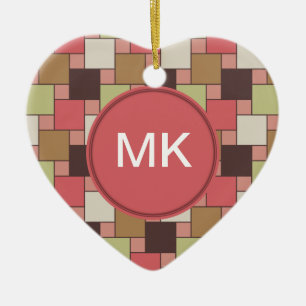 Adorno De Cerámica Geométrica del gabinete de especias