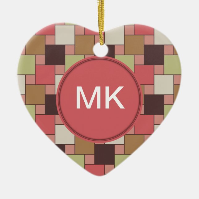 Adorno De Cerámica Geométrica del gabinete de especias (Frente)