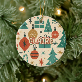 Adorno De Cerámica Geométrico de vacaciones moderno Retro Mid Century