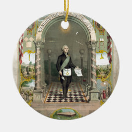 Adorno De Cerámica George Washington como masón