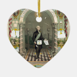Adorno De Cerámica George Washington como masón