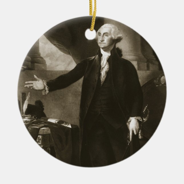 Adorno De Cerámica George Washington, primer presidente de Estados Un (Frente)