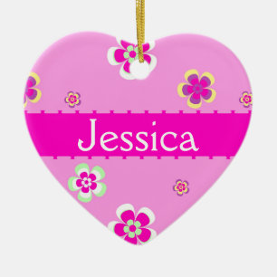 Adorno De Cerámica Gepersonaliseerde bloemen patrulla met naam