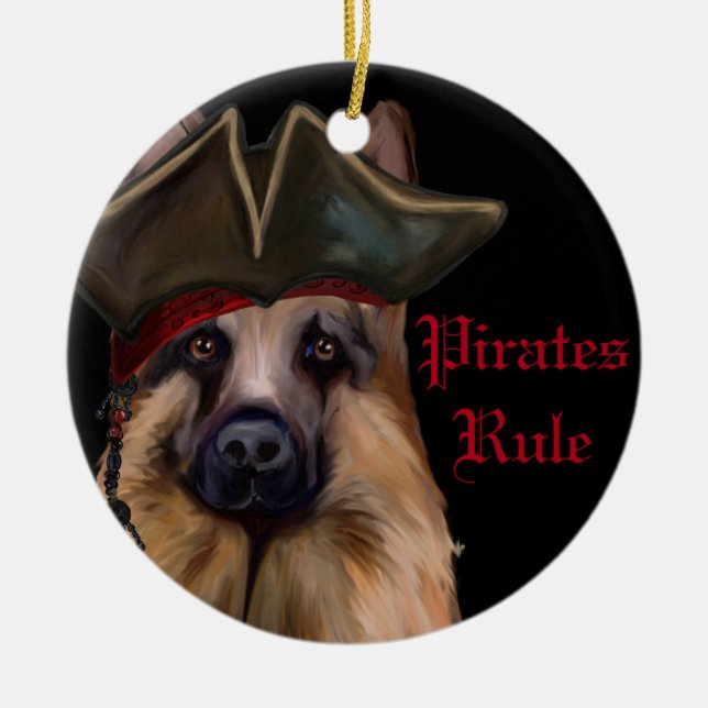 ADORNO DE CERÁMICA GERMAN SHEPHERD (Frente)