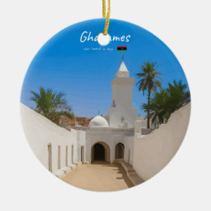 Adorno De Cerámica Ghadames, Libia - Mezquita Blanca