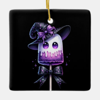 Adorno De Cerámica Ghost Lollipop
