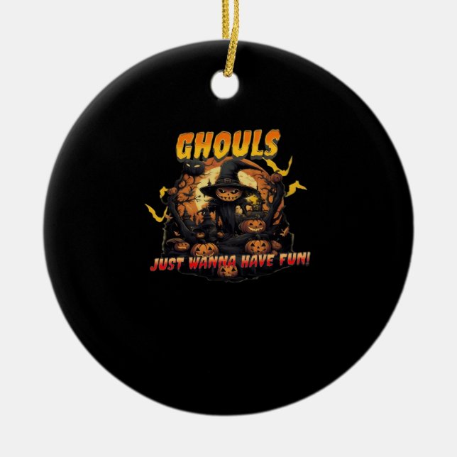 Adorno De Cerámica Ghouls Solo Quiere Divertirse - Ghoul (Frente)