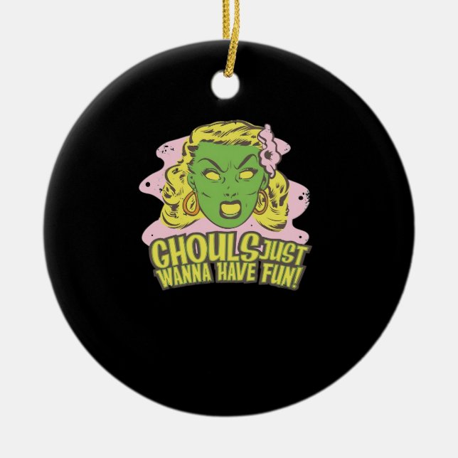 Adorno De Cerámica Ghouls Solo Quiere Divertirse Lazy Sloth (Frente)