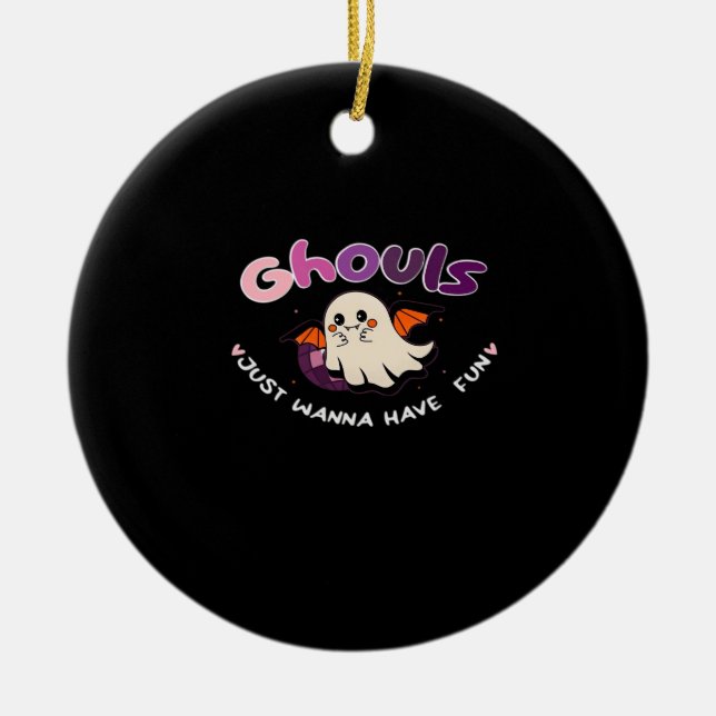 Adorno De Cerámica Ghouls solo quiere tener una cita del eslogan dive (Frente)