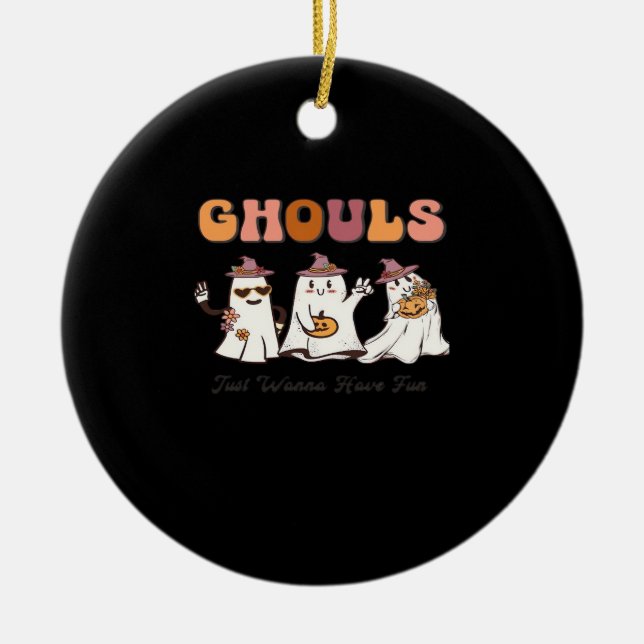 Adorno De Cerámica Ghouls solo quiere tener una cita graciosa (Frente)