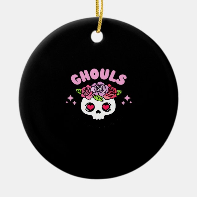 Adorno De Cerámica Ghouls solo quiere tener una cita graciosa (Frente)