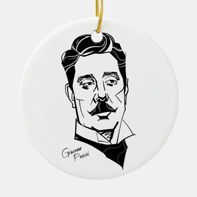 Adorno De Cerámica Giacomo Puccini (Frente)