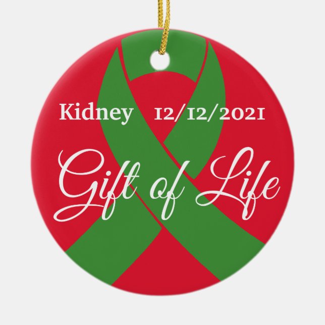 Adorno De Cerámica Gift of Life Customizable Ornament  (Frente)