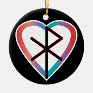 Adorno De Cerámica Gift of Love Viking Bindrune